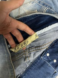Y2k Distressed Denim Micro Mini Skirt