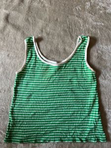 Green Striped Tank Top