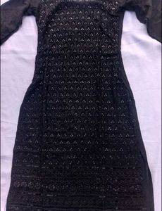 Elegant Black Sequined Kurta