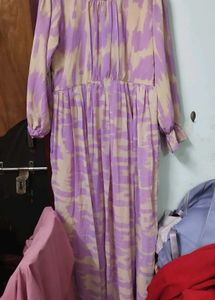lilac long flowy gown