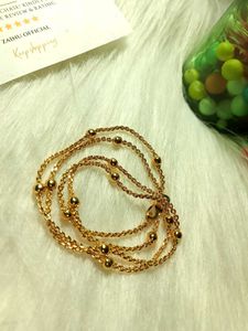 Gold Beads Chain  (Pack Of 2)