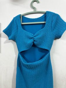 Blue Cutout Bodycon Dress