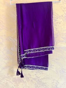 Vibrant Purple Bandhani Kurta Set