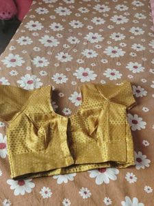 combo of silver and gold blouse