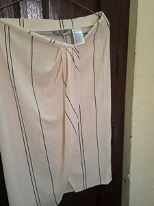 Cream Striped Pants