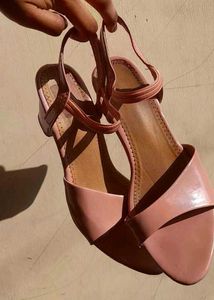 Chic Pink Block Heel Sandals