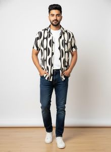 Abstract Print Short Sleeve Shirt