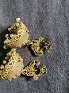Antique Peacock Jhumka Earrings