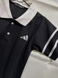 Adidas Men's Black Polo T-Shirt