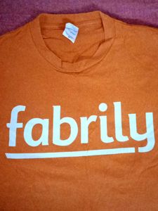 Vibrant Orange Fabrily Graphic Tee