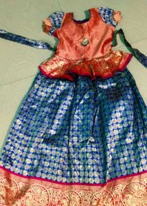Traditional Silk pattu frock