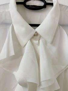 White Ruffled Shirt