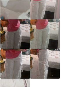 white cargo jeans