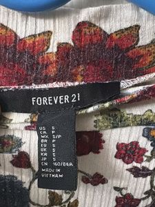 Forever 21 Floral Long Sleeve Bodysuit