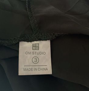 Sheer Black "Discoverour" Button-Up Top