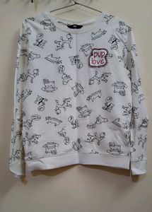 Cute Cartoon Print Sweatshirt