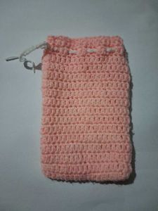 Handmade Crochet Drawstring Pouch