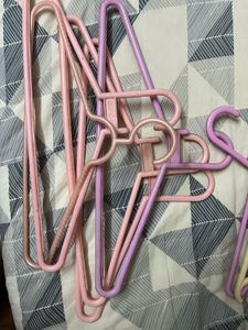 Set of Pastel Colored Clothes Hangers
