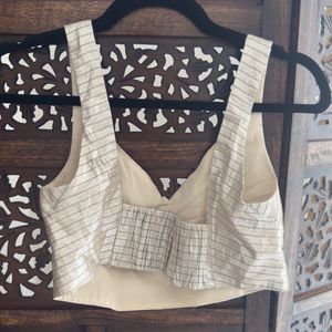 H&amp;M New Festive Collection metallic corset croptop