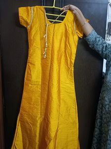Ethnic Designer Long silk dress Gown With Coat
