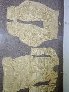 cream silk salwar kameez set