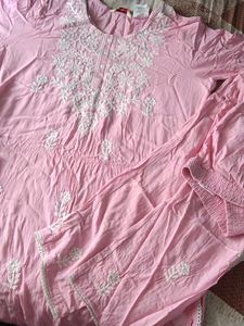 Pink Embroidered Kurta Set