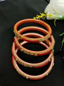 Exquisite Gold &amp; Crystal Bangle Set