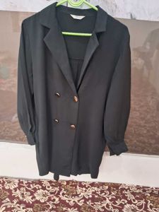Classic Black Double-Breasted Blazer