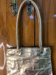 Gold Metallic Tote Bag