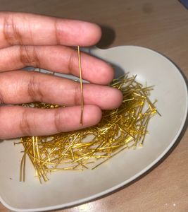 brass Golden Jewellery Making  headPins &amp; ipin