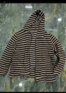 Striped Zip-Up Hoodie