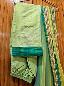 Designer Green Full Suit Set