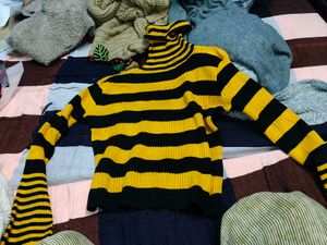 Striped Turtleneck Sweater