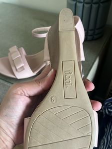 Reduced  Ankle strap Bow Wedge Sandals