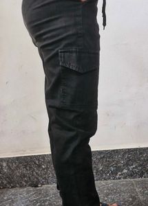 Black Cargo Joggers