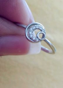 Minimalist Crescent Ring 92.5% silver ...pure
