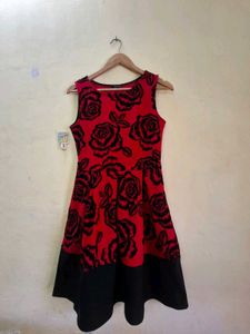 Red  Fit &amp; Flare Dress