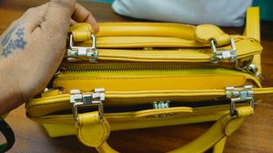 Bright Yellow Designer Handbag