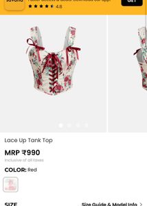 Floral Corset Top with Lace-Up Detail