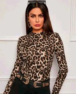 Animal Print Long Sleeve Top