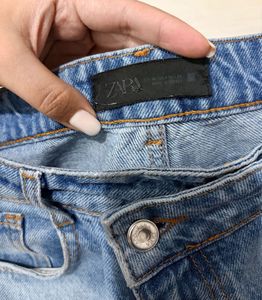 Zara Cross waist Straight Leg Jeans