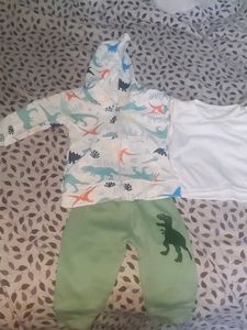 Dinosaur Print Baby Outfit Set