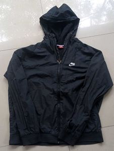 Vintage Nike Black Hooded Windbreaker Jacket