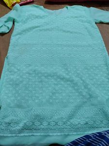 Light Blue Chikankari Kurta