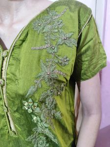 Green Short Kurti For Women