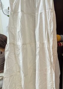 White sleeveless maxi dress
