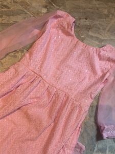 Elegant Pink Sequined Kurta Set