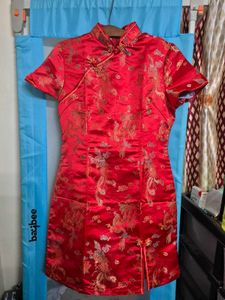 Red Chinese Style Dragon Dress