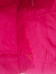 Elegant Pink Silk Blouse with Brocade Sleeves