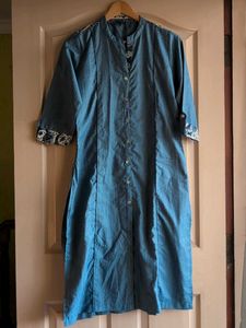 Soch Denim print Cotton Kurta